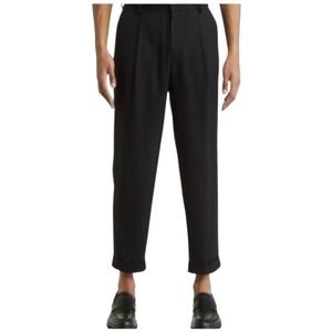 Open Edit Men’s Navy Blue Pleated Cropped Dress Pants Cuffed Size 38 NWT